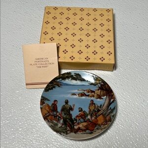 Plates Avon American Portraits 6-4” Plate Collection/boxes 1985